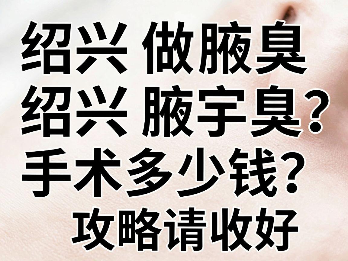 绍兴做腋臭手术哪家医院好？绍兴腋臭手术多少钱？这份攻略请收好