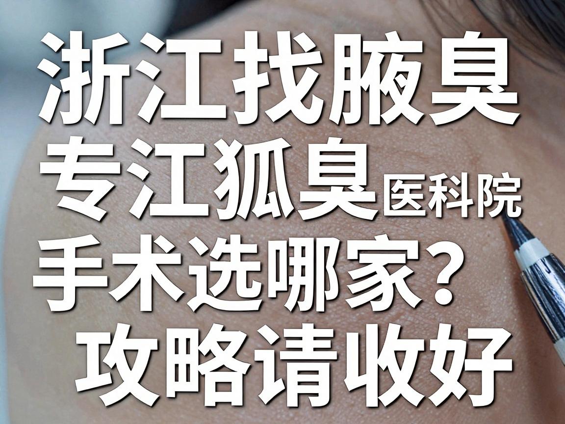 浙江找腋臭专科医院，浙江狐臭手术选哪家？这份攻略请收好