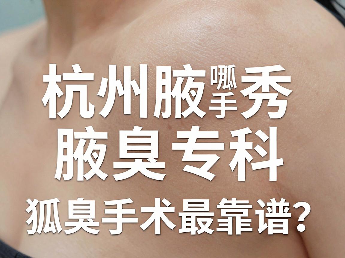 杭州狐臭手术哪家好？杭州腋秀腋臭专科深度解析，狐臭手术医院怎么选最靠谱？