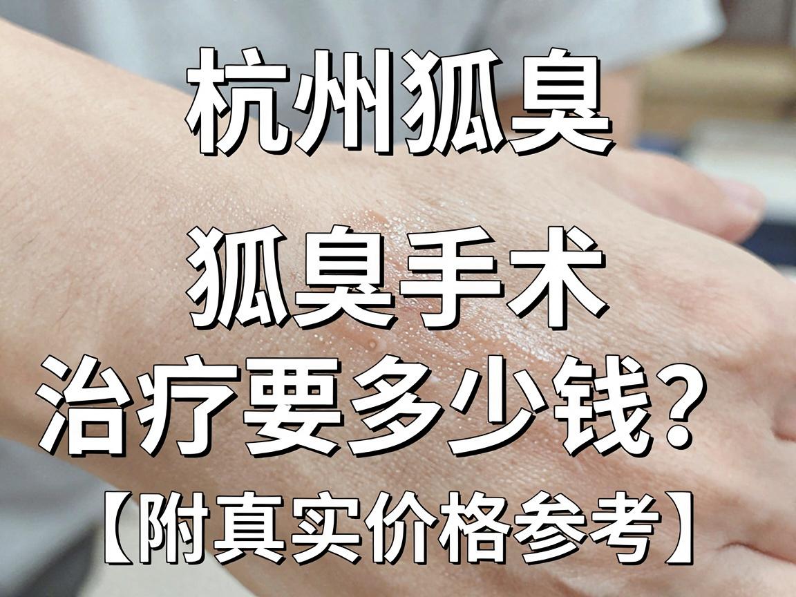 杭州狐臭手术治疗要多少钱？一文说清狐臭手术费用与价值（附真实价格参考）
