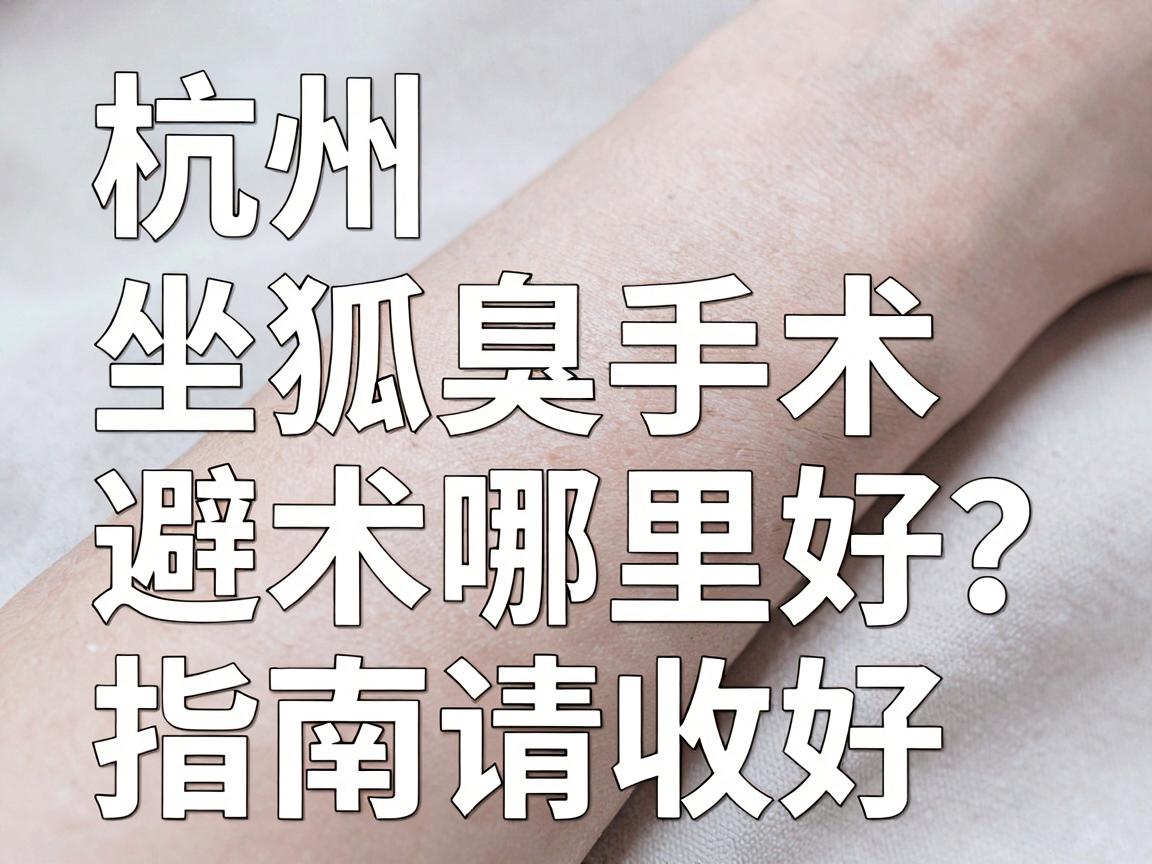杭州坐狐臭手术哪里好？这份狐臭手术避坑指南请收好