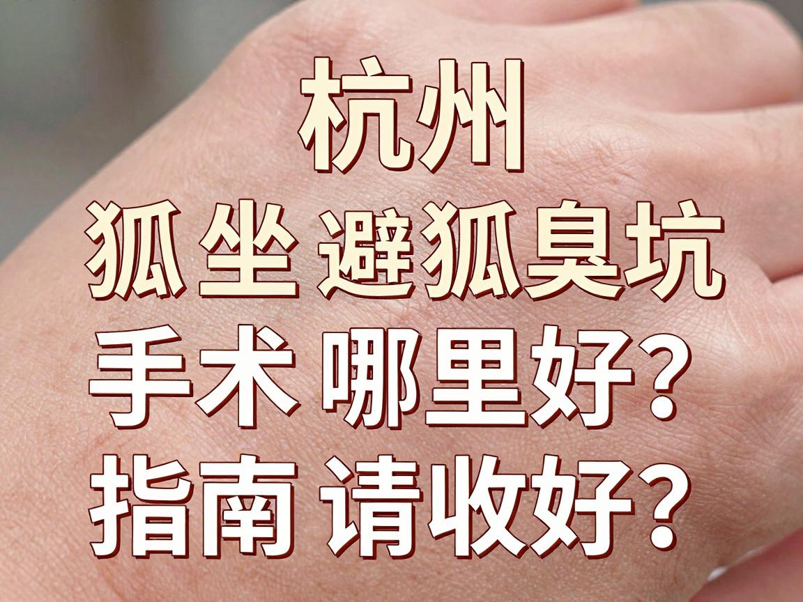 杭州坐狐臭手术哪里好？这份狐臭手术避坑指南请收好