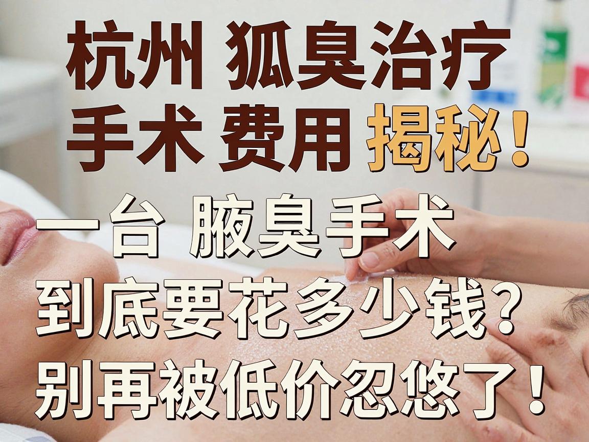杭州狐臭治疗手术费用揭秘，一台腋臭手术到底要花多少钱？别再被低价忽悠了！