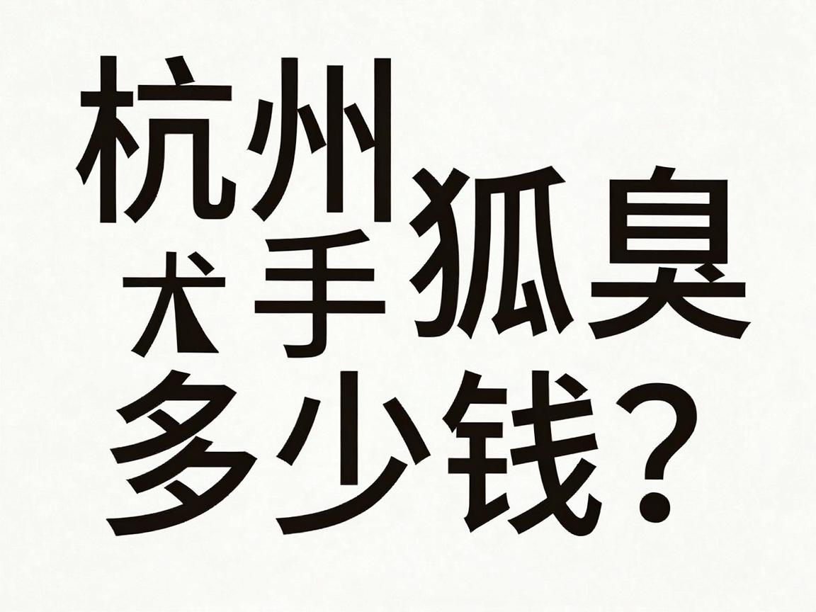 杭州狐臭手术多少钱？一文说清狐臭手术价格与选择逻辑