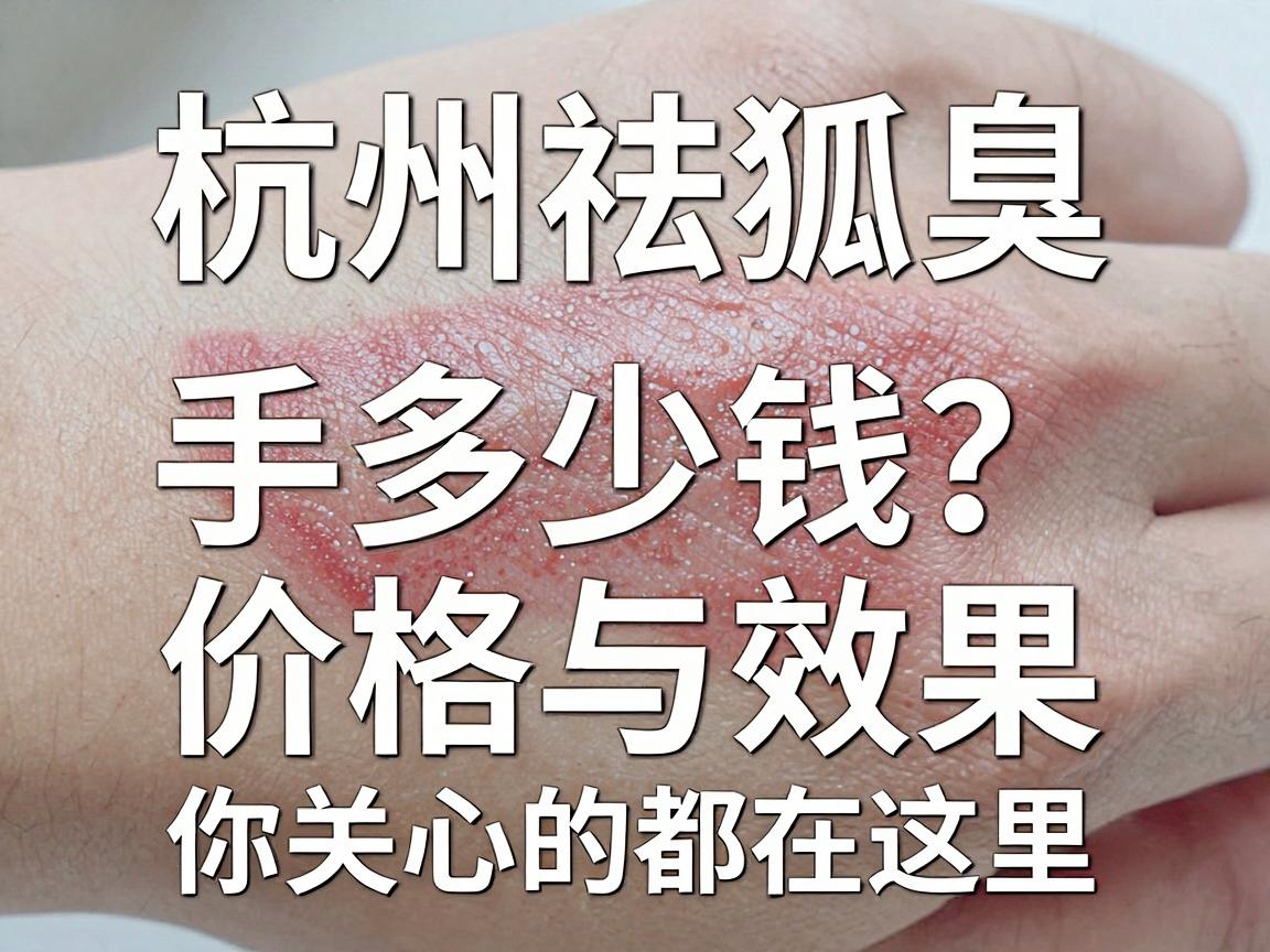 杭州祛狐臭手术多少钱？价格与效果，你关心的都在这里