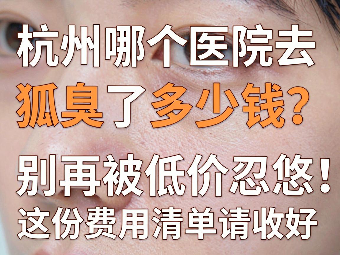 杭州哪个医院去狐臭多少钱？别再被低价忽悠，这份费用清单请收好