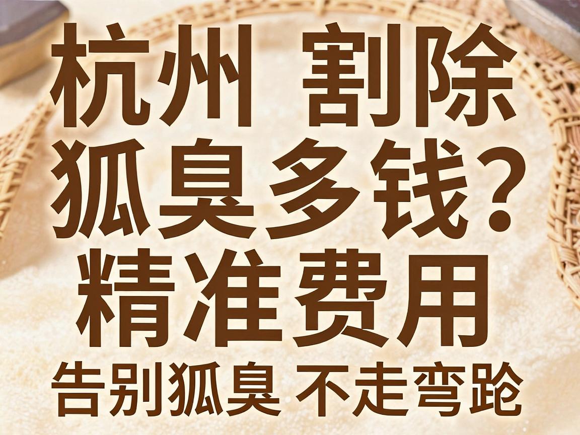 杭州割除狐臭多少钱？精准费用解析，告别狐臭不走弯路
