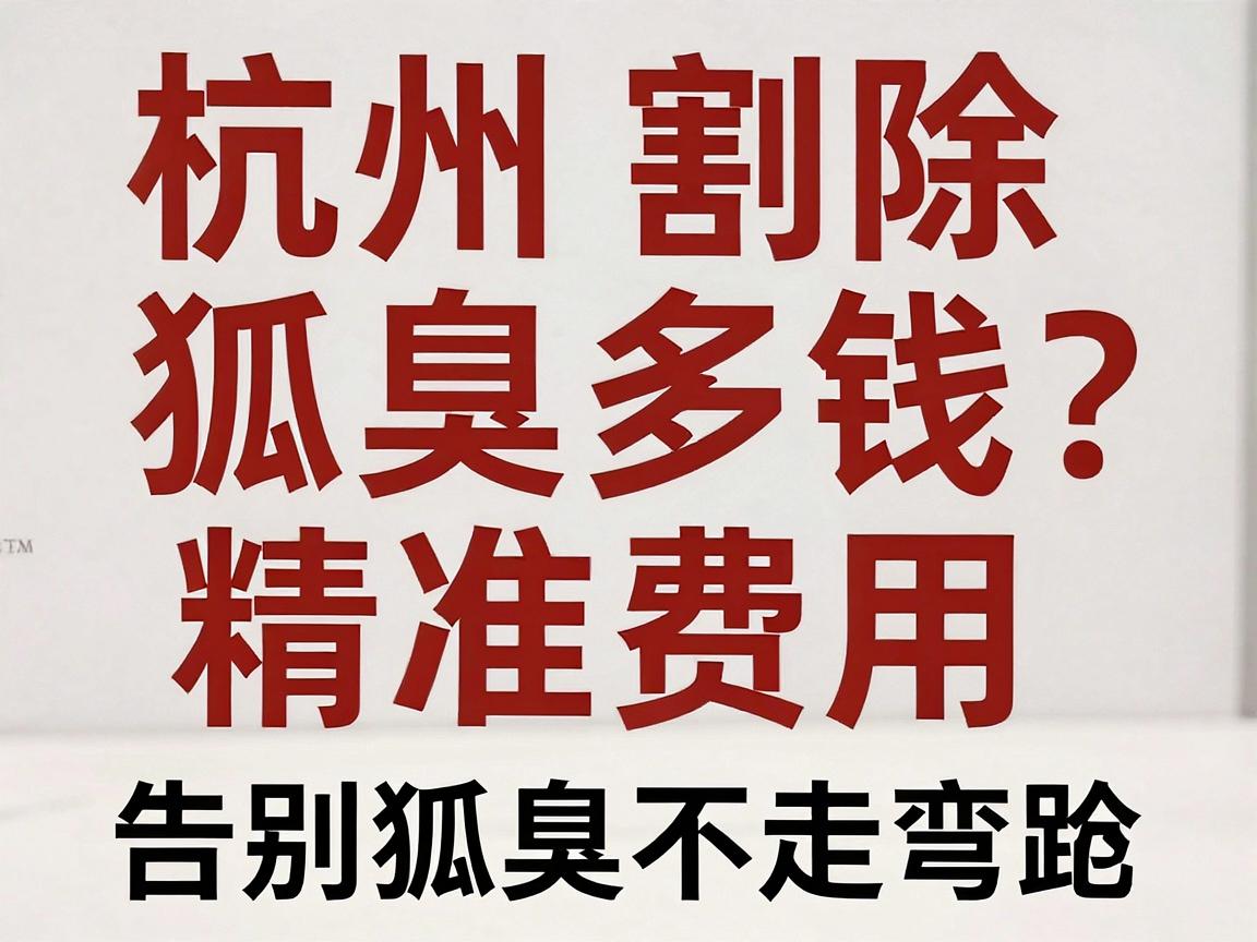 杭州割除狐臭多少钱？精准费用解析，告别狐臭不走弯路