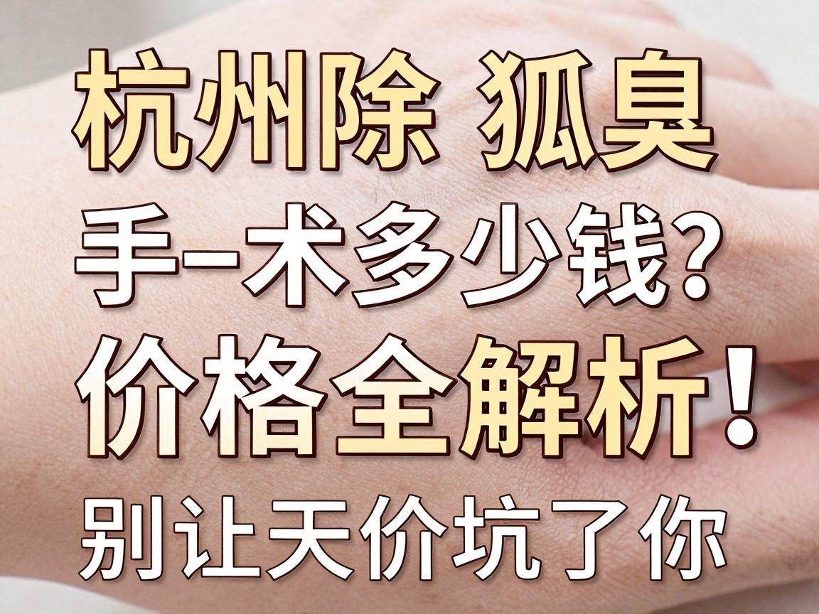 杭州除狐臭手术多少钱？杭州除狐臭手术价格全解析，别让天价坑了你