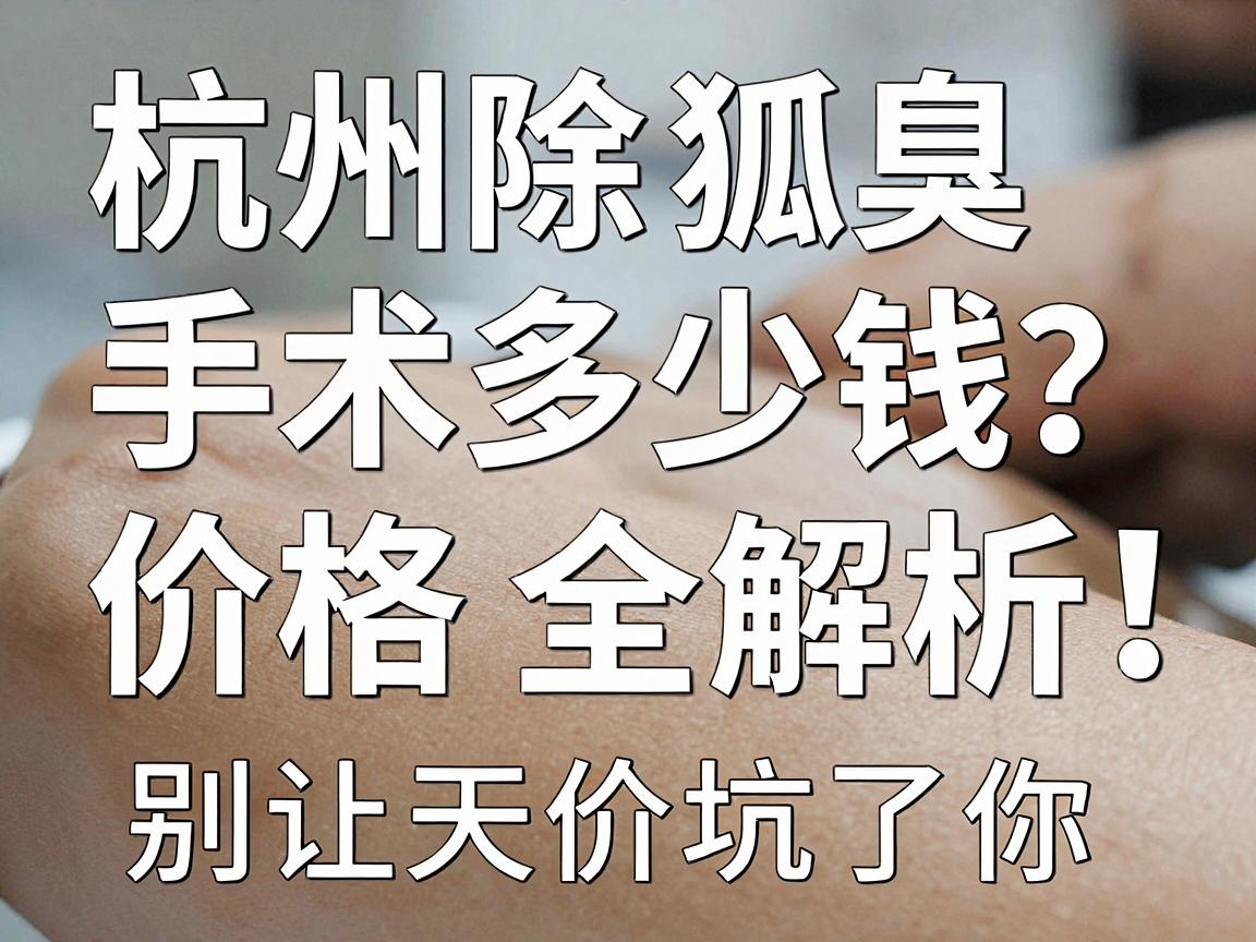 杭州除狐臭手术多少钱？杭州除狐臭手术价格全解析，别让天价坑了你