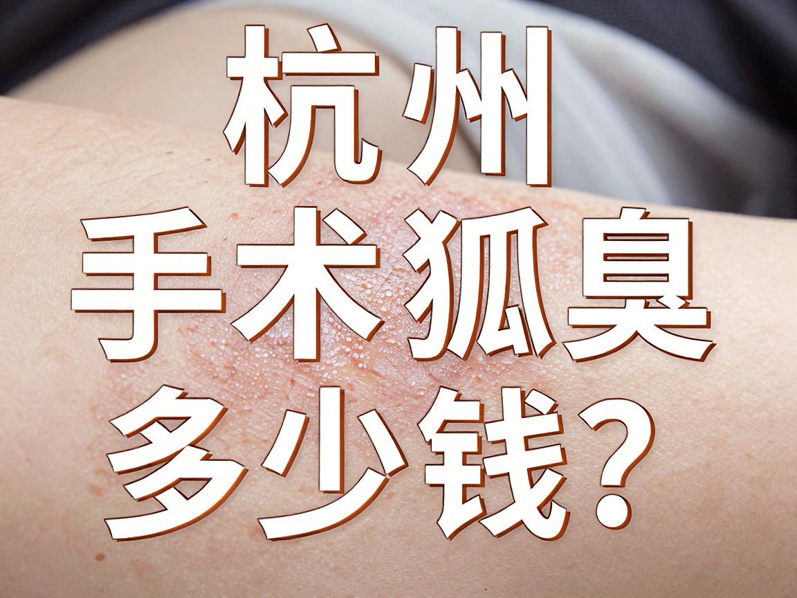 杭州手术狐臭多少钱？揭秘杭州腋秀腋臭专科的狐臭手术费用真相
