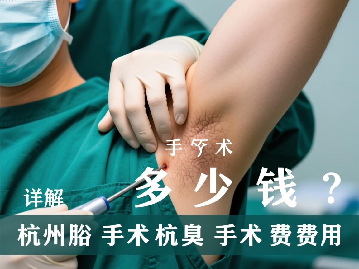 杭州腋臭手术多少钱？详解杭州腋臭手术费用