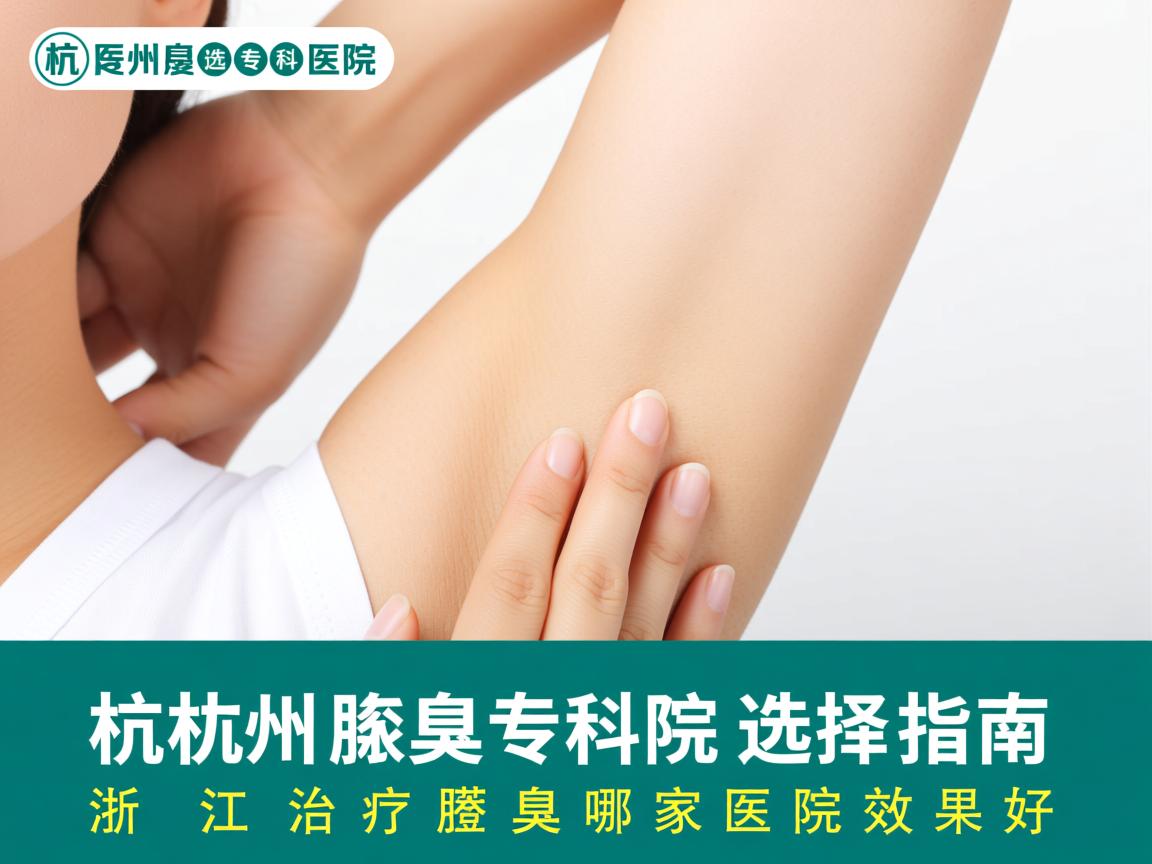 杭州腋臭专科医院选择指南，浙江治疗腋臭哪家医院效果好