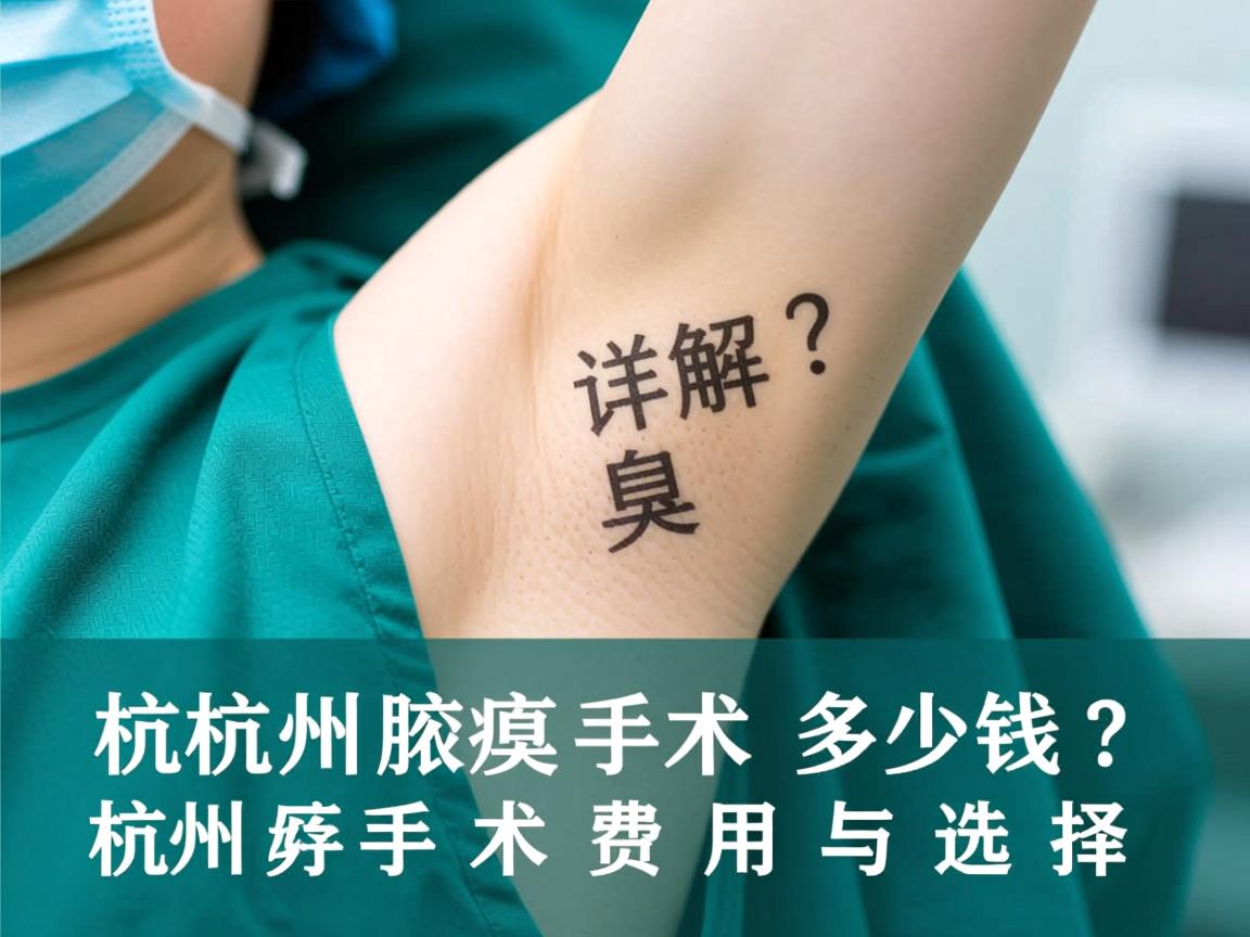 杭州腋臭手术多少钱?详解杭州腋臭手术费用与选择 杭州腋臭手术多少钱?详解杭州腋臭手术费用与选择