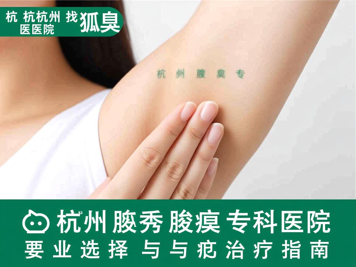 在杭州找狐臭医院，杭州腋秀腋臭专科医院的专业选择与狐臭治疗指南