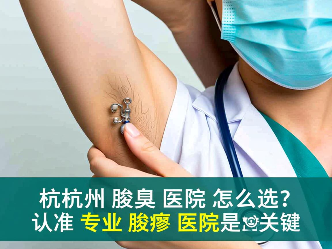 杭州腋臭医院怎么选？认准专业腋臭医院是关键
