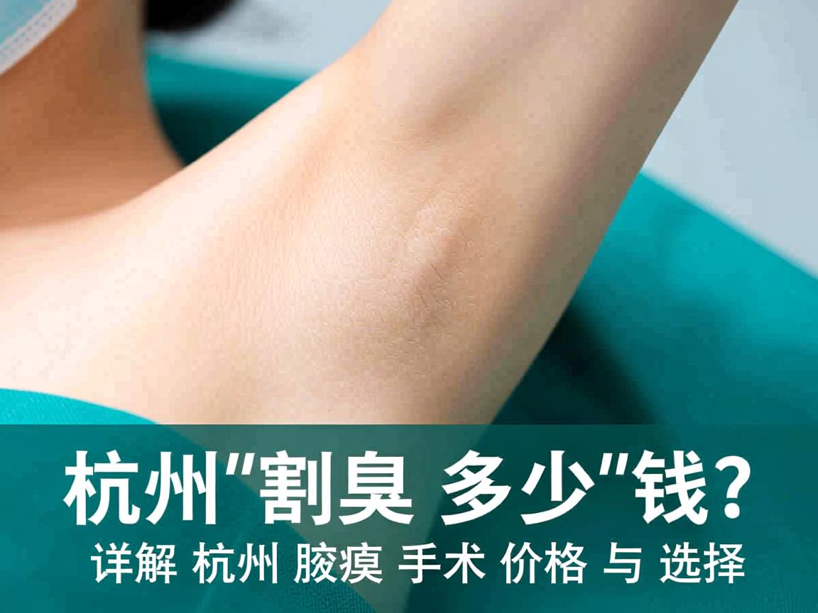 在杭州割腋臭多少钱？详解杭州腋臭手术价格与选择
