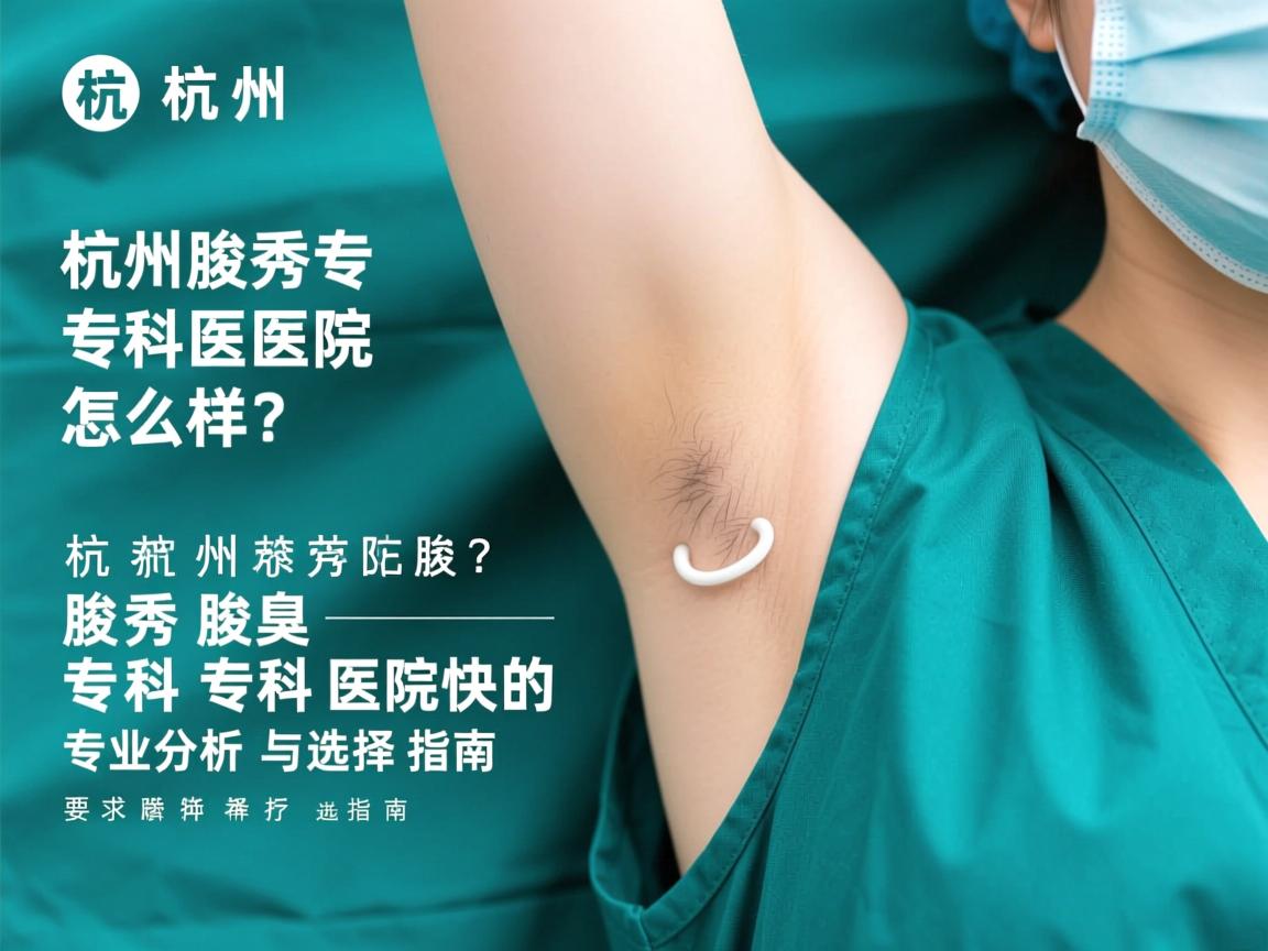 杭州腋秀专科医院怎么样?杭州腋秀腋臭专科医院的专业分析与选择指南 杭州腋秀专科医院怎么样?杭州腋秀腋臭专科医院的专业分析与选择指南