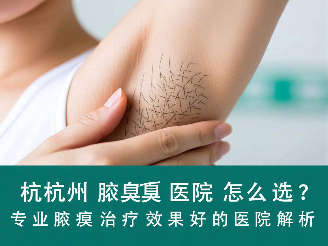 杭州腋臭医院怎么选？专业腋臭治疗效果好的医院解析