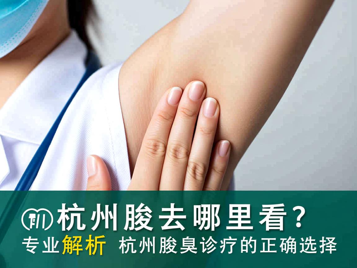杭州腋臭去哪里看？专业解析杭州腋臭诊疗的正确选择