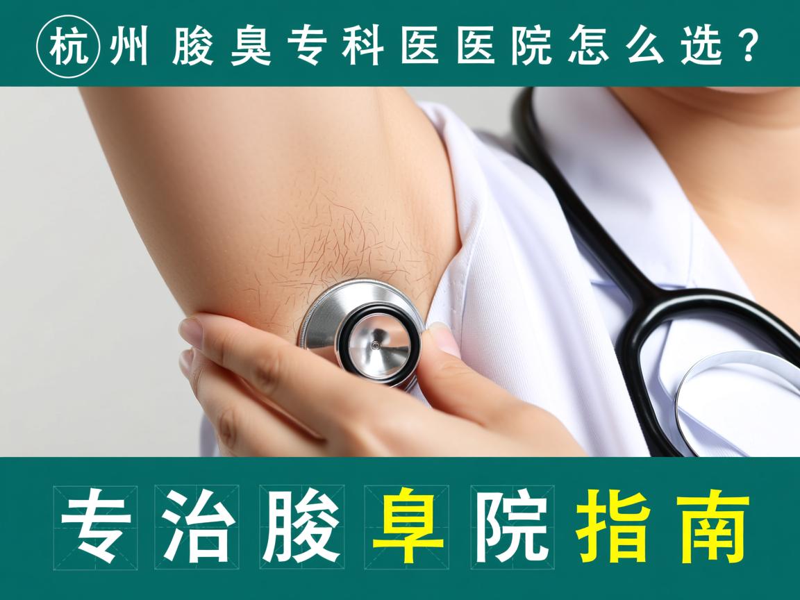 杭州腋臭专科医院怎么选？专业治疗腋臭的医院指南