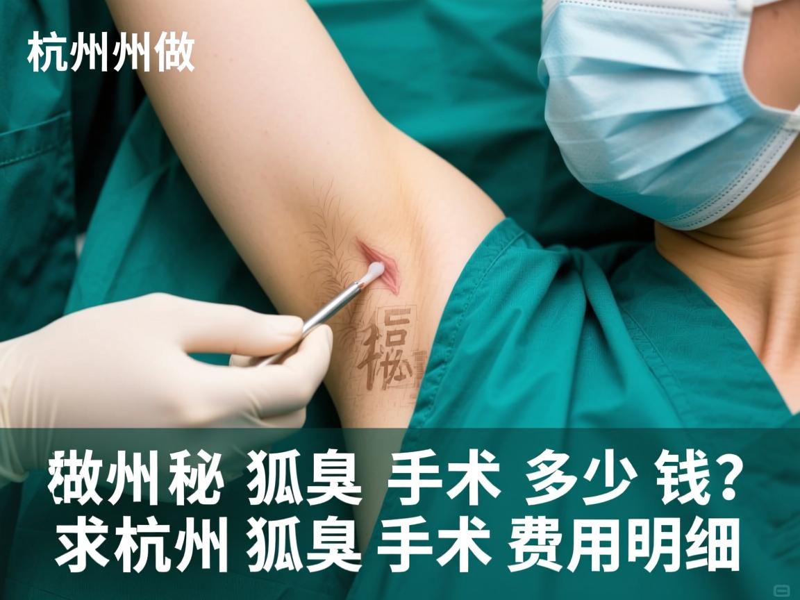 杭州做狐臭手术多少钱？揭秘杭州狐臭手术费用明细