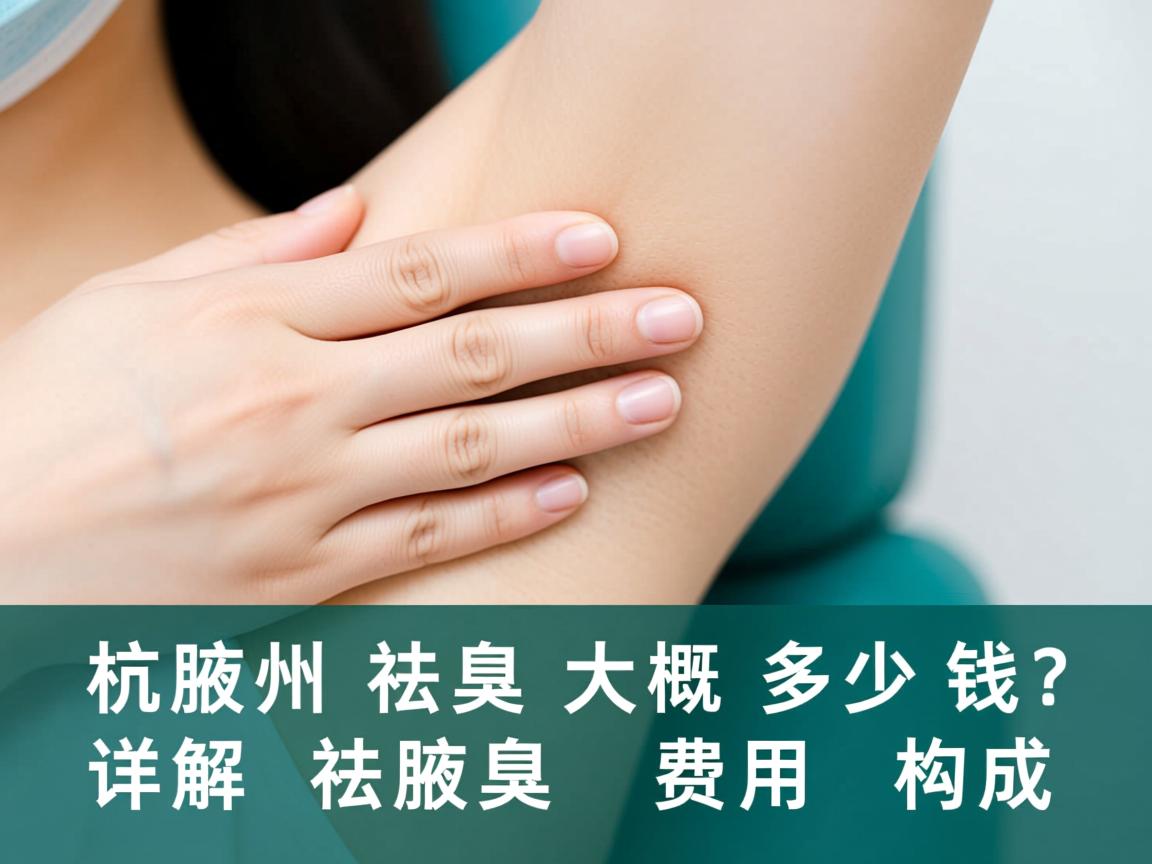 杭州祛腋臭大概多少钱？详解祛腋臭费用构成