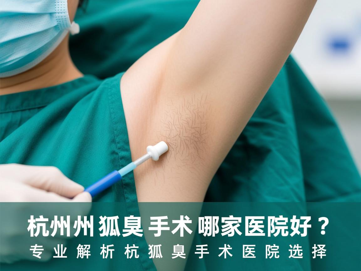 杭州狐臭手术哪家医院好？专业解析杭州狐臭手术医院选择