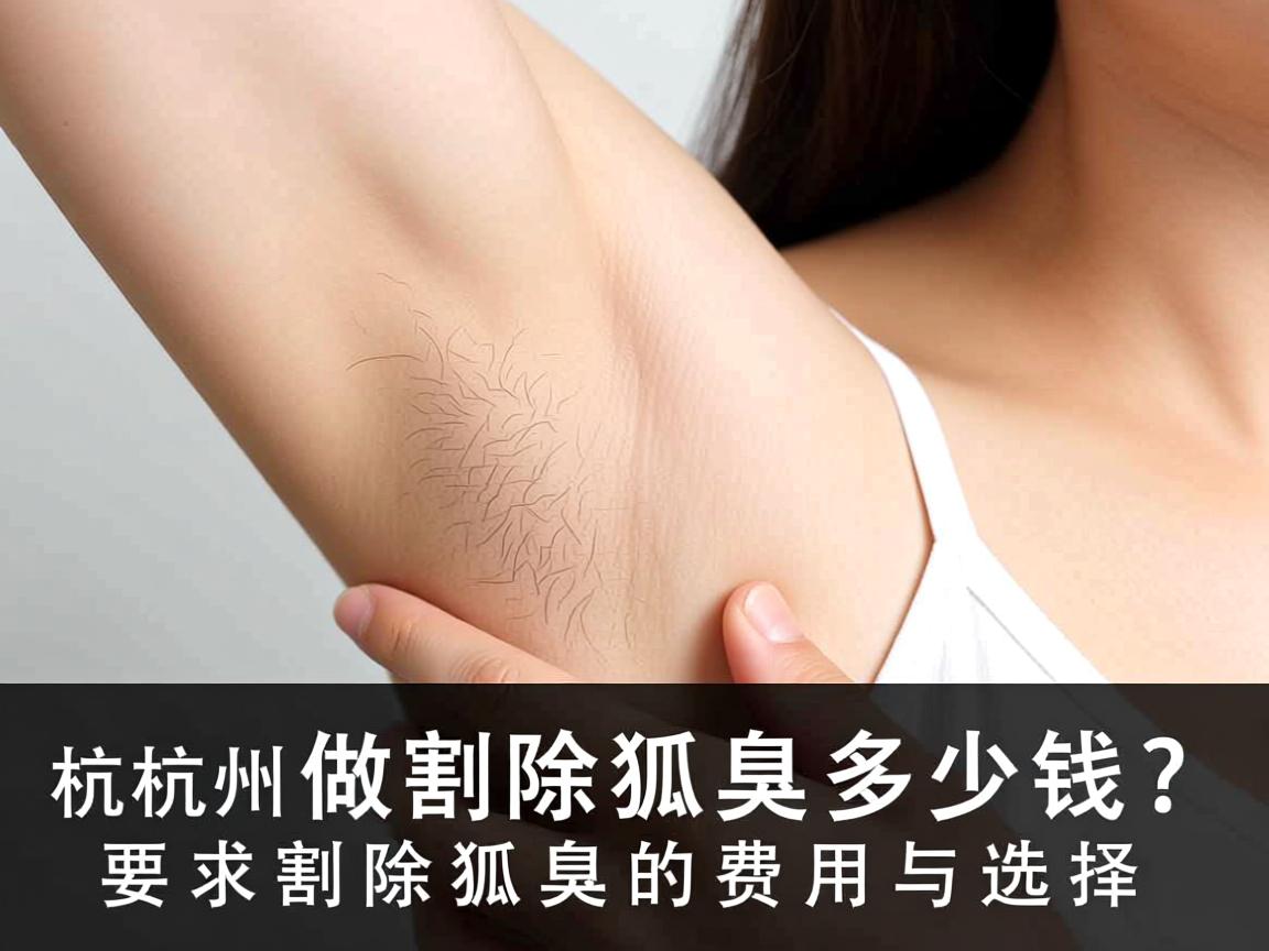 杭州做割除狐臭多少钱？解析割除狐臭的费用与选择
