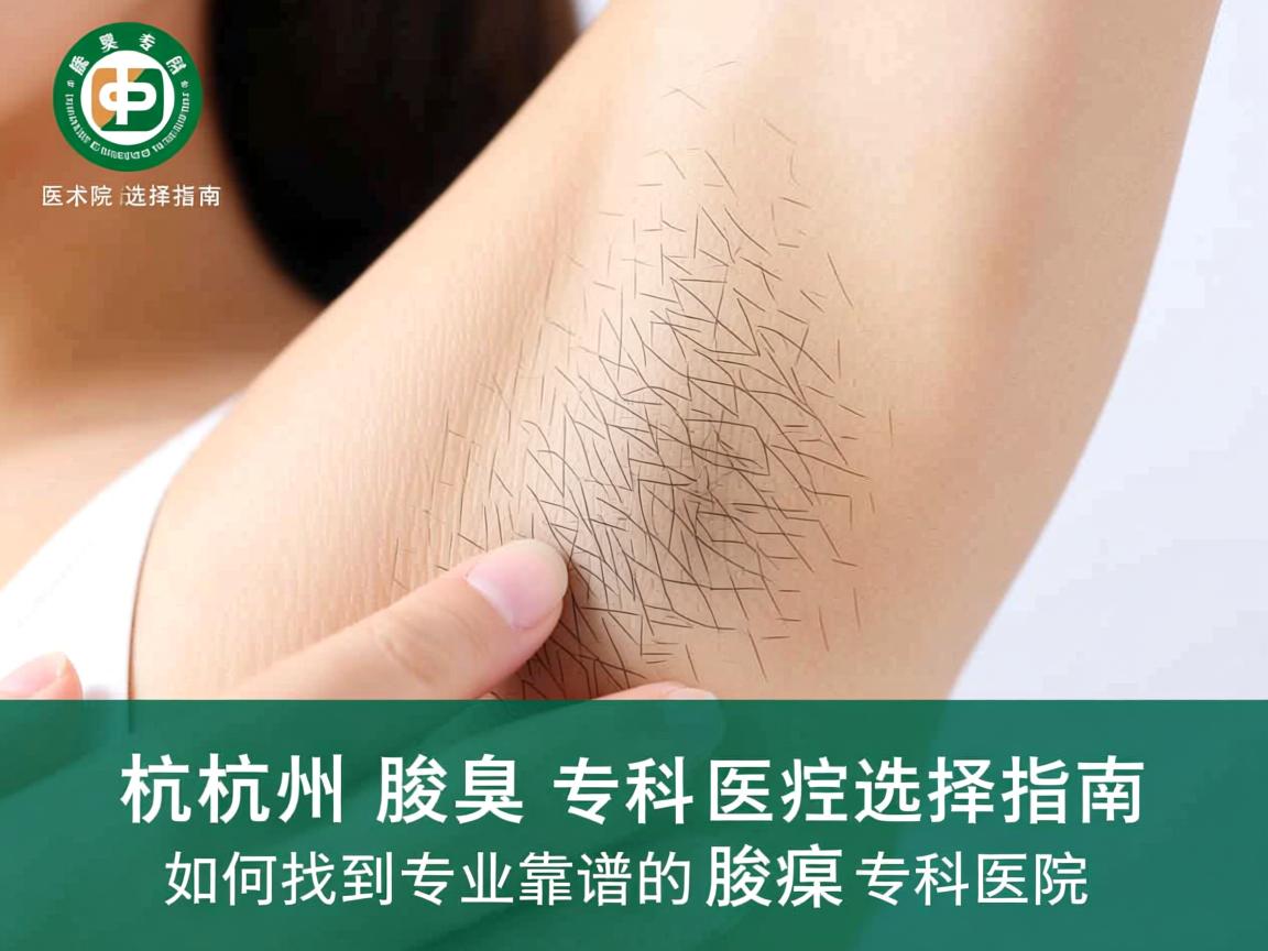 杭州腋臭专科医院选择指南，如何找到专业靠谱的腋臭专科医院