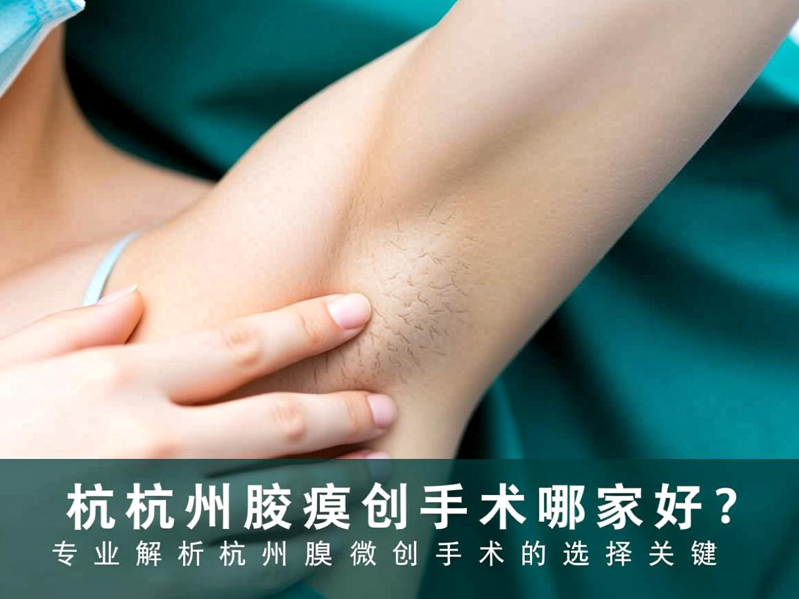 杭州腋臭微创手术哪家好？专业解析杭州腋臭微创手术的选择关键