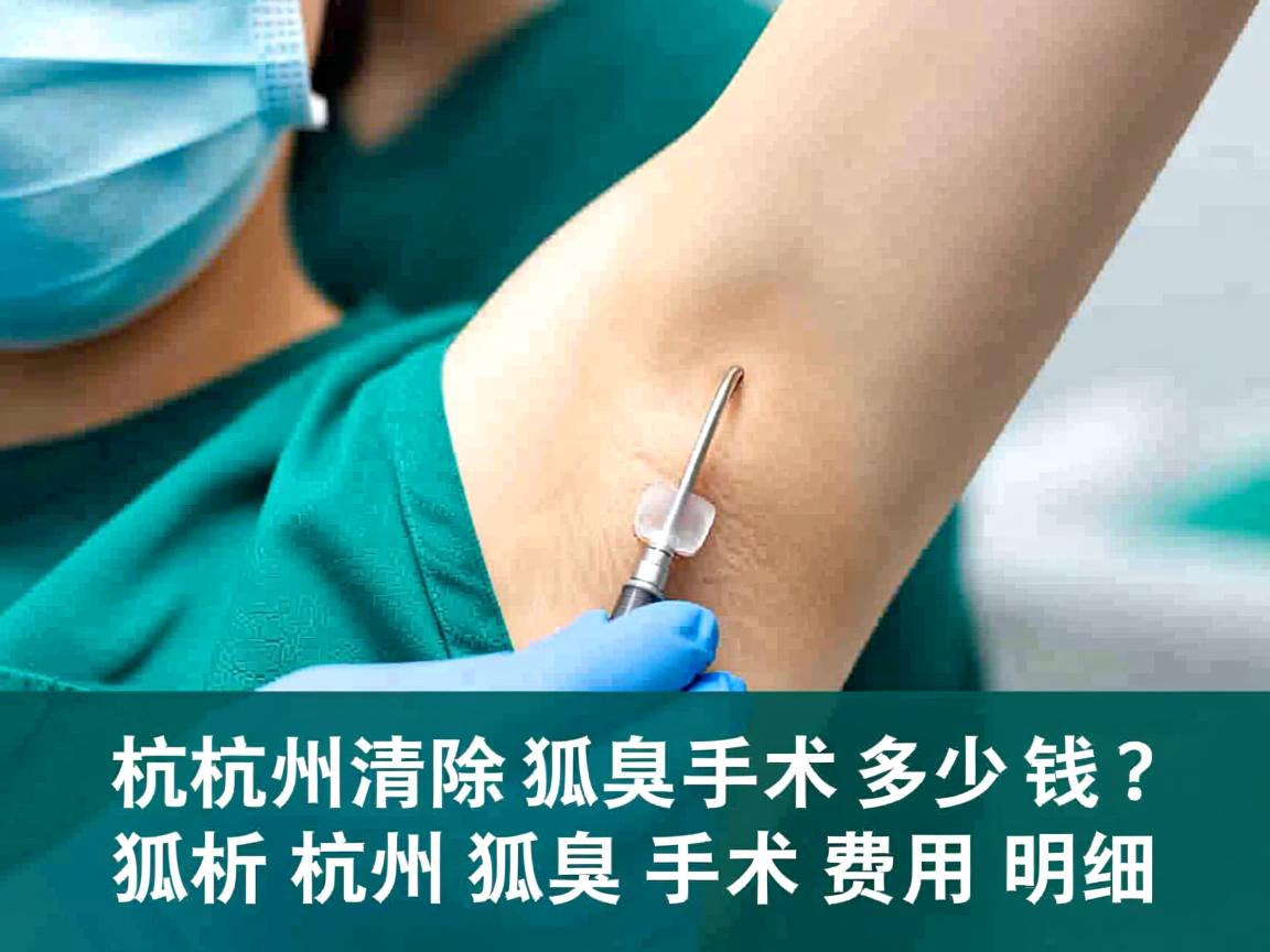 杭州清除狐臭手术多少钱？解析杭州狐臭手术费用明细