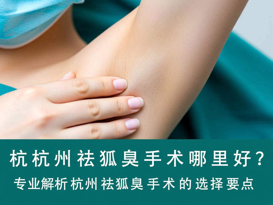 杭州祛狐臭手术哪里好？专业解析杭州祛狐臭手术的选择要点