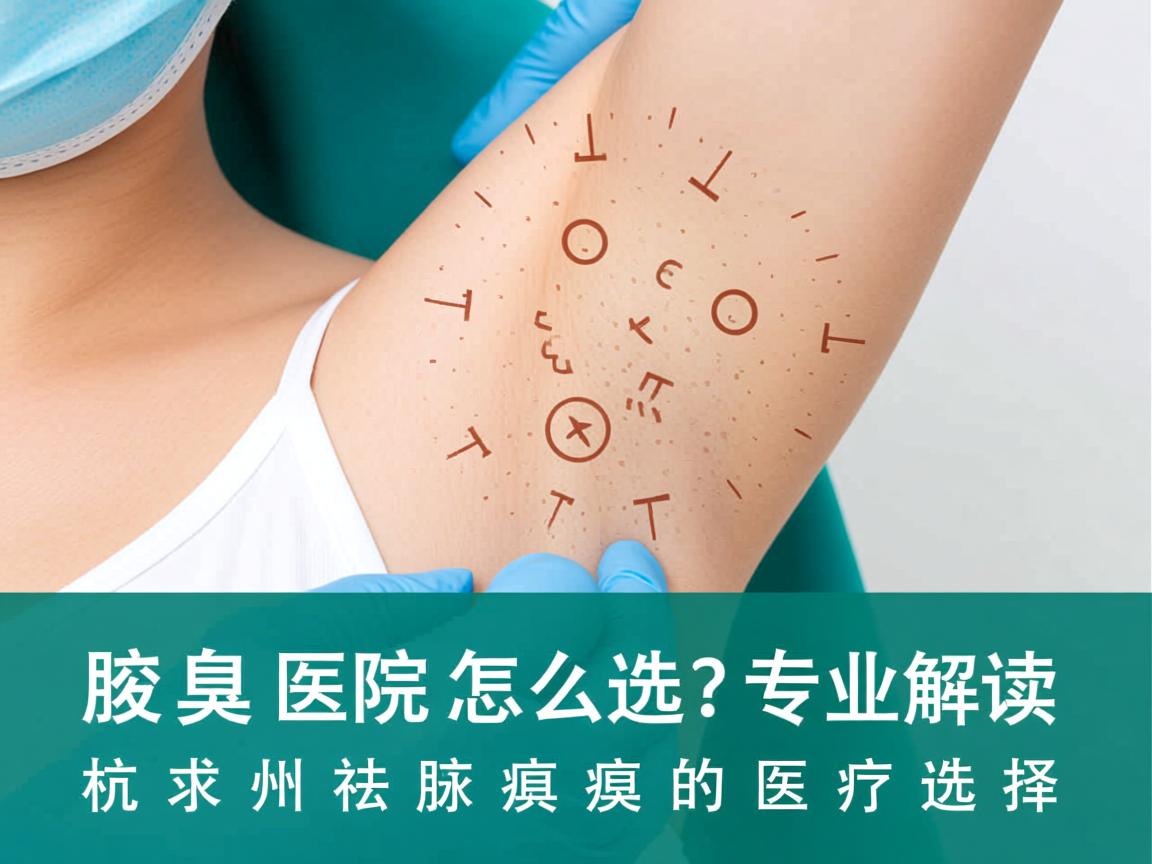 杭州腋臭医院怎么选？专业解读杭州祛腋臭的医疗选择