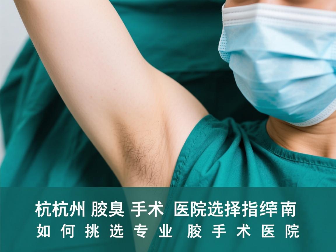 杭州腋臭手术医院选择指南，如何挑选专业腋臭手术医院