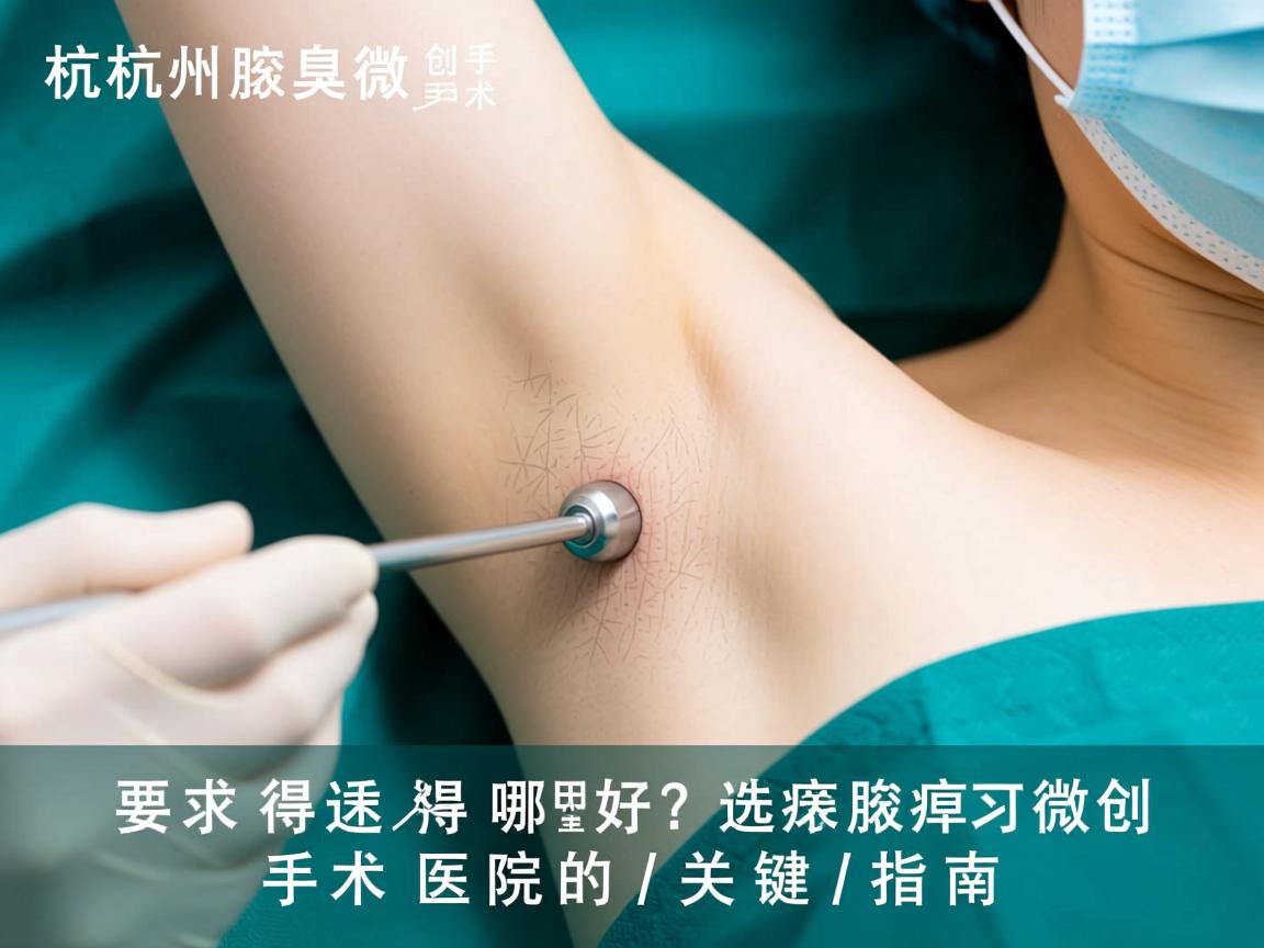 杭州腋臭微创手术哪里好?选对腋臭微创手术医院的关键指南 杭州腋臭微创手术哪里好?选对腋臭微创手术医院的关键指南