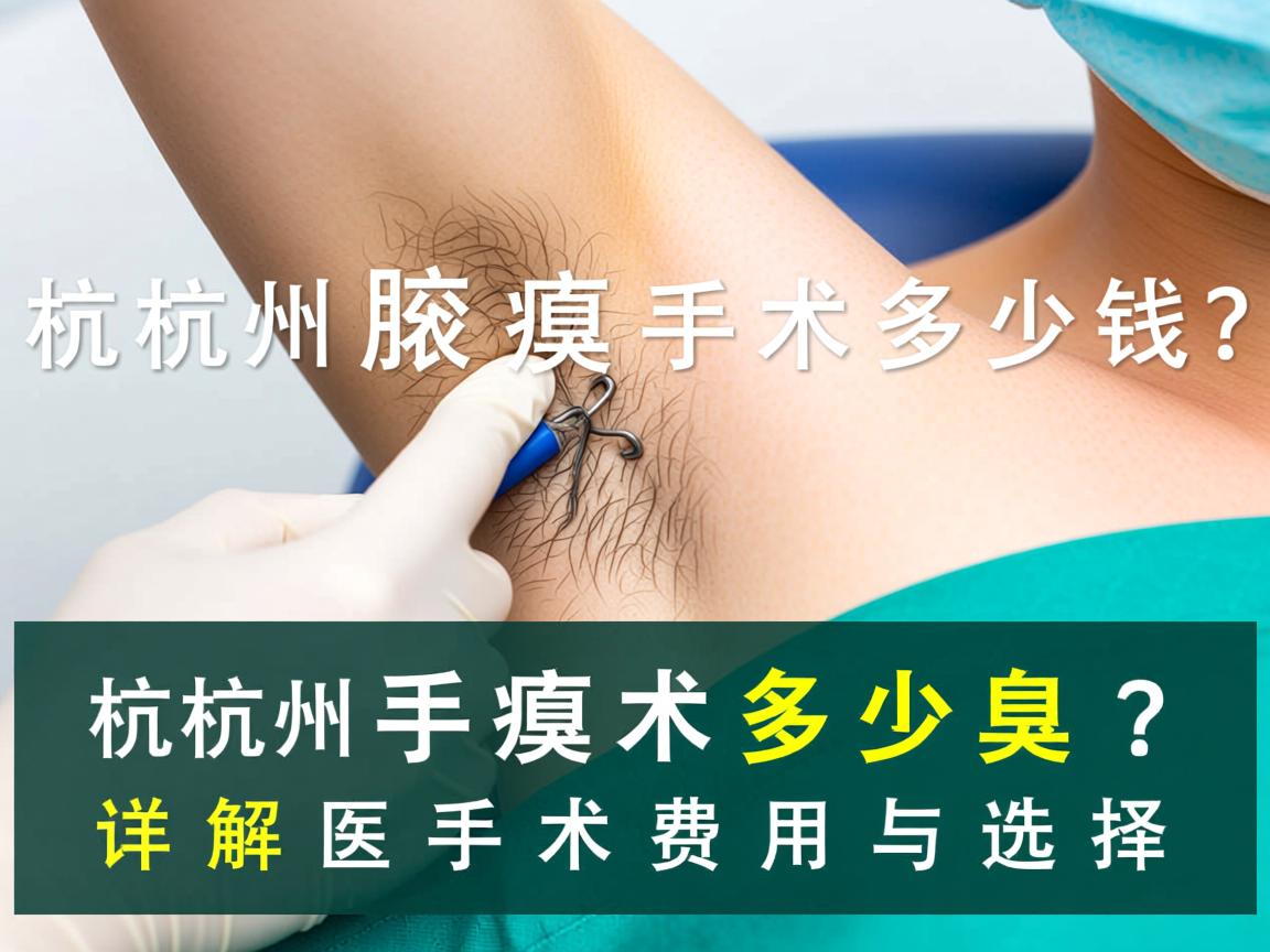杭州腋臭手术多少钱？详解杭州腋臭手术费用与选择