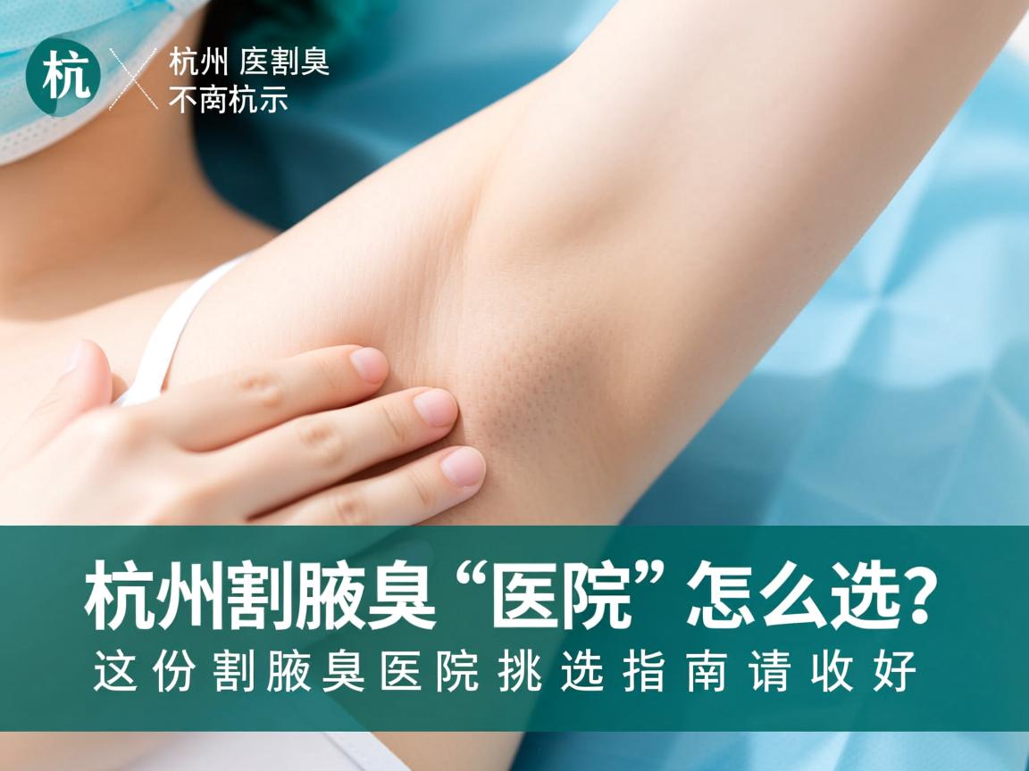 杭州割腋臭医院怎么选?这份割腋臭医院挑选指南请收好 杭州割腋臭医院怎么选?这份割腋臭医院挑选指南请收好