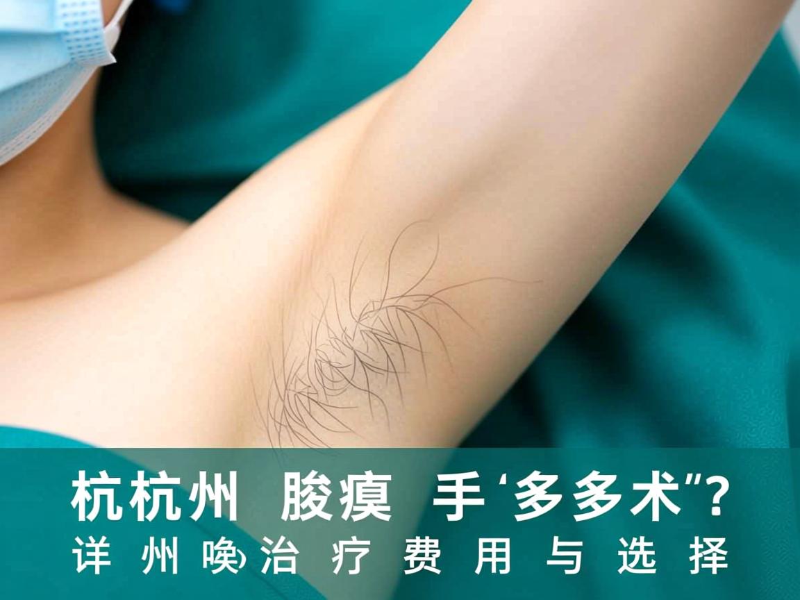 杭州腋臭手术多少钱？详解杭州腋臭治疗费用与选择