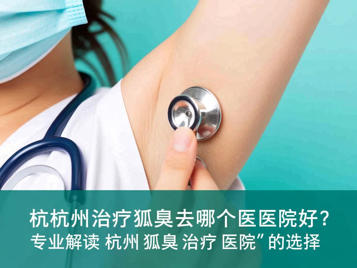 杭州治疗狐臭去哪个医院好？专业解读杭州狐臭治疗医院的选择