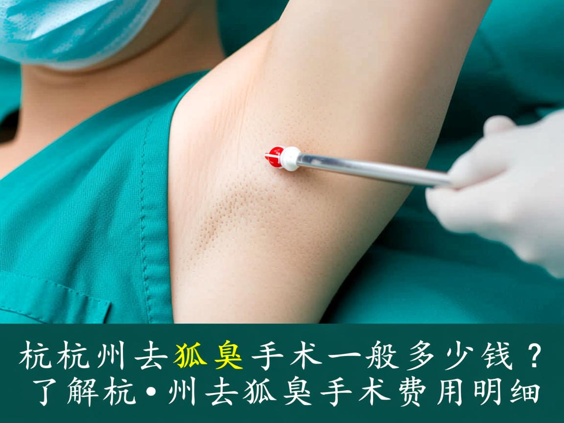 杭州去狐臭手术一般多少钱？了解杭州去狐臭手术费用明细