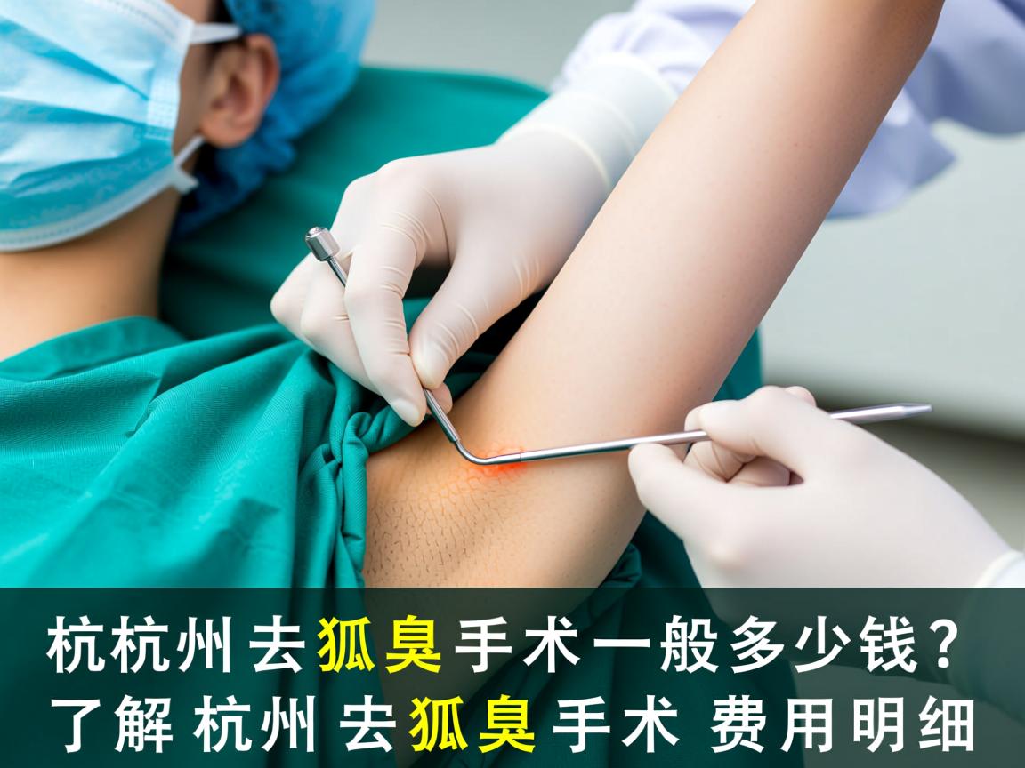 杭州去狐臭手术一般多少钱？了解杭州去狐臭手术费用明细