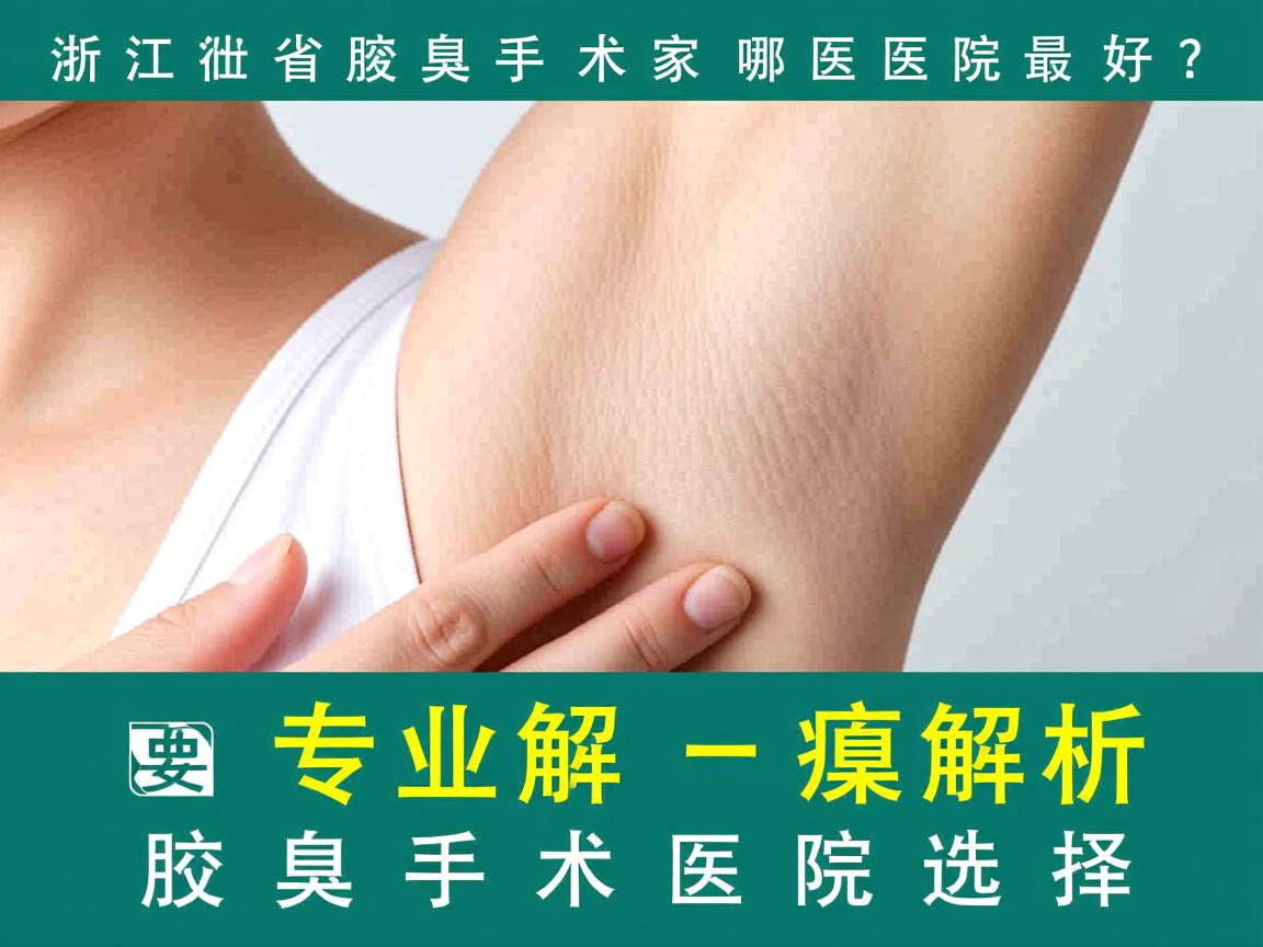 浙江省腋臭手术哪家医院最好？专业解析腋臭手术医院选择