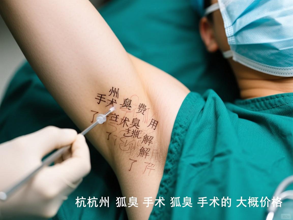 杭州狐臭手术费用解析，了解杭州狐臭手术的大概价格