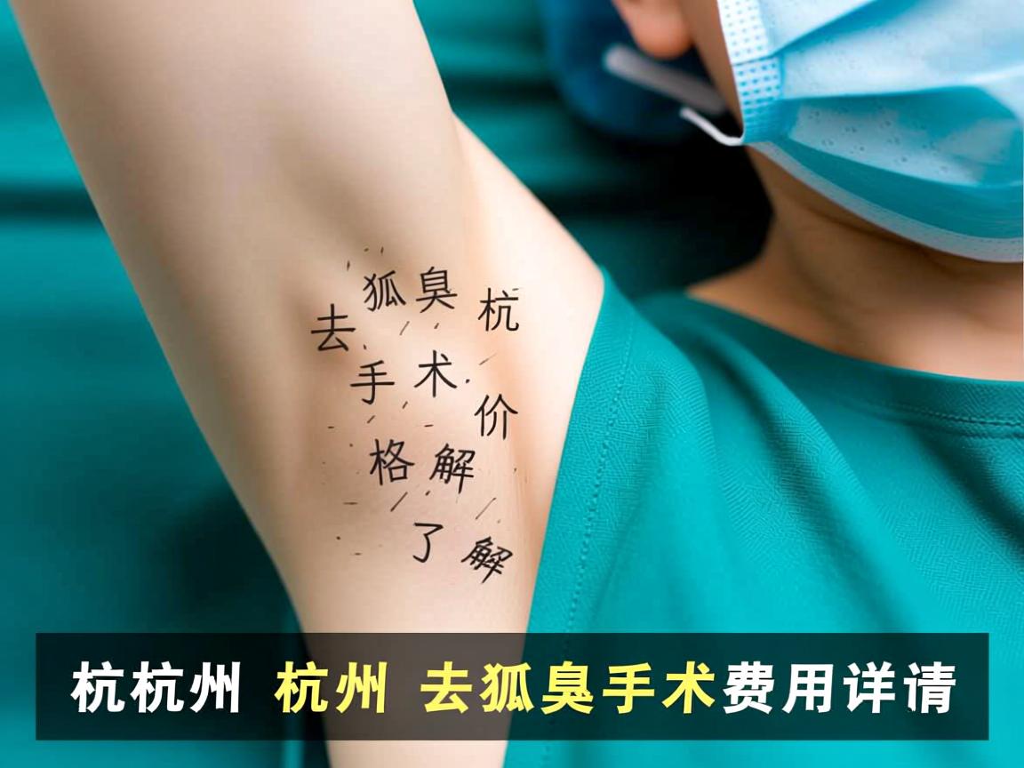 杭州去狐臭手术价格解析，了解杭州去狐臭手术费用详情