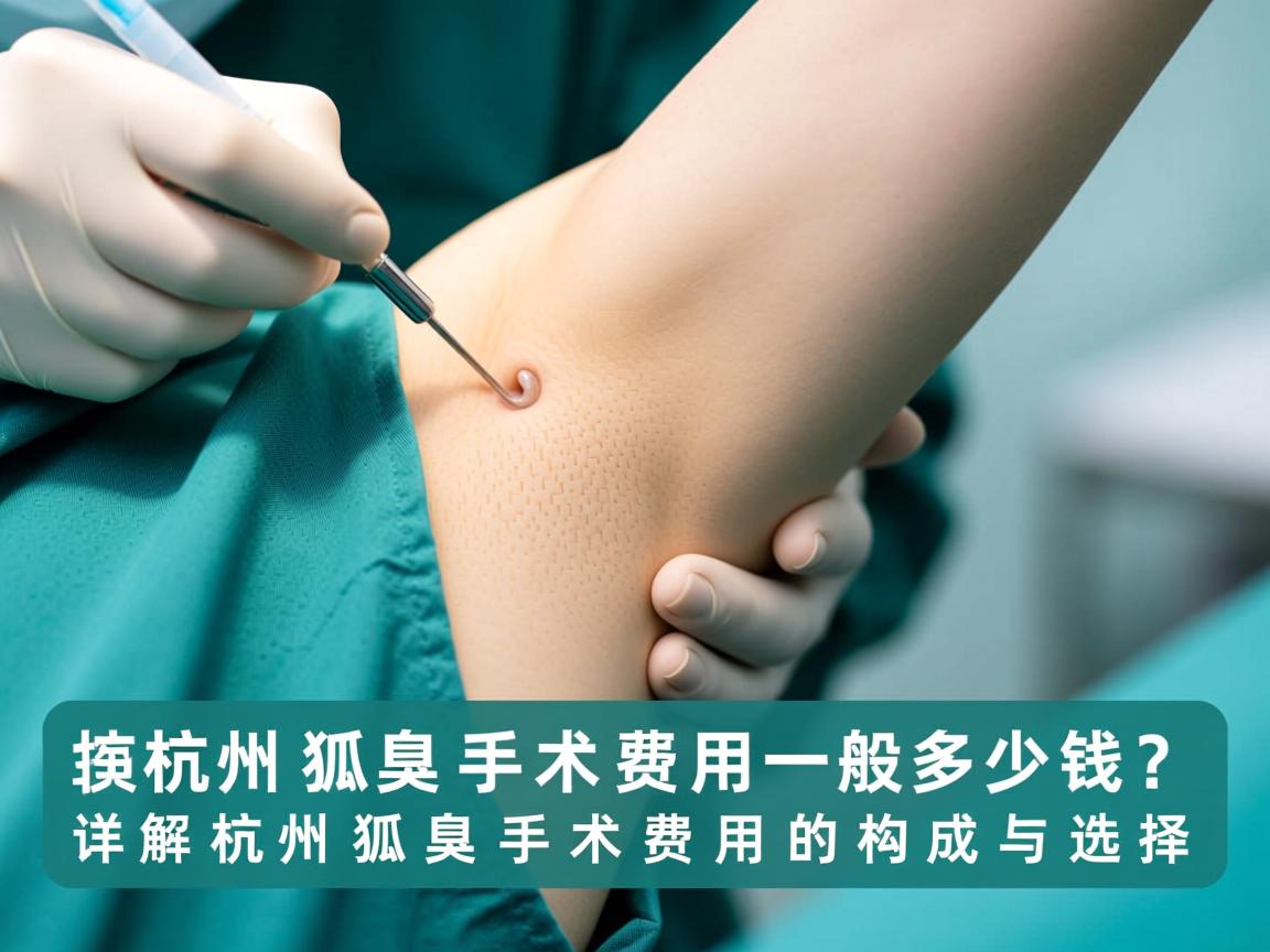 杭州狐臭手术费用一般多少钱？详解杭州狐臭手术费用的构成与选择