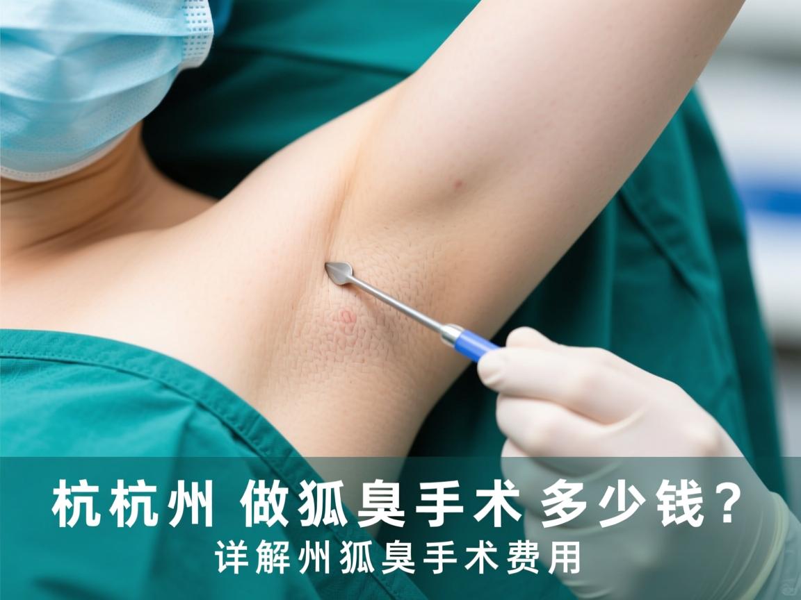 杭州做狐臭手术多少钱？详解杭州狐臭手术费用