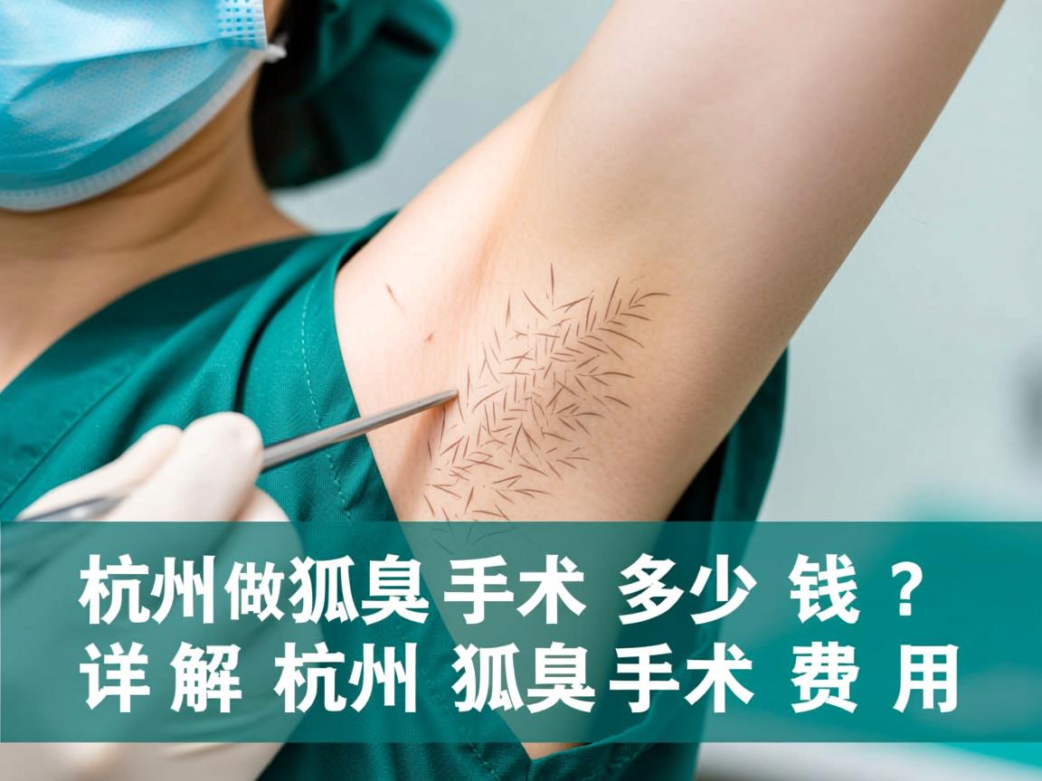 杭州做狐臭手术多少钱？详解杭州狐臭手术费用