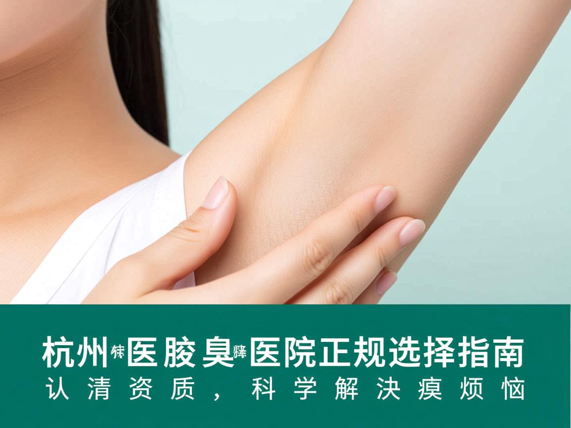 杭州腋臭医院正规选择指南，认清资质，科学解决腋臭烦恼
