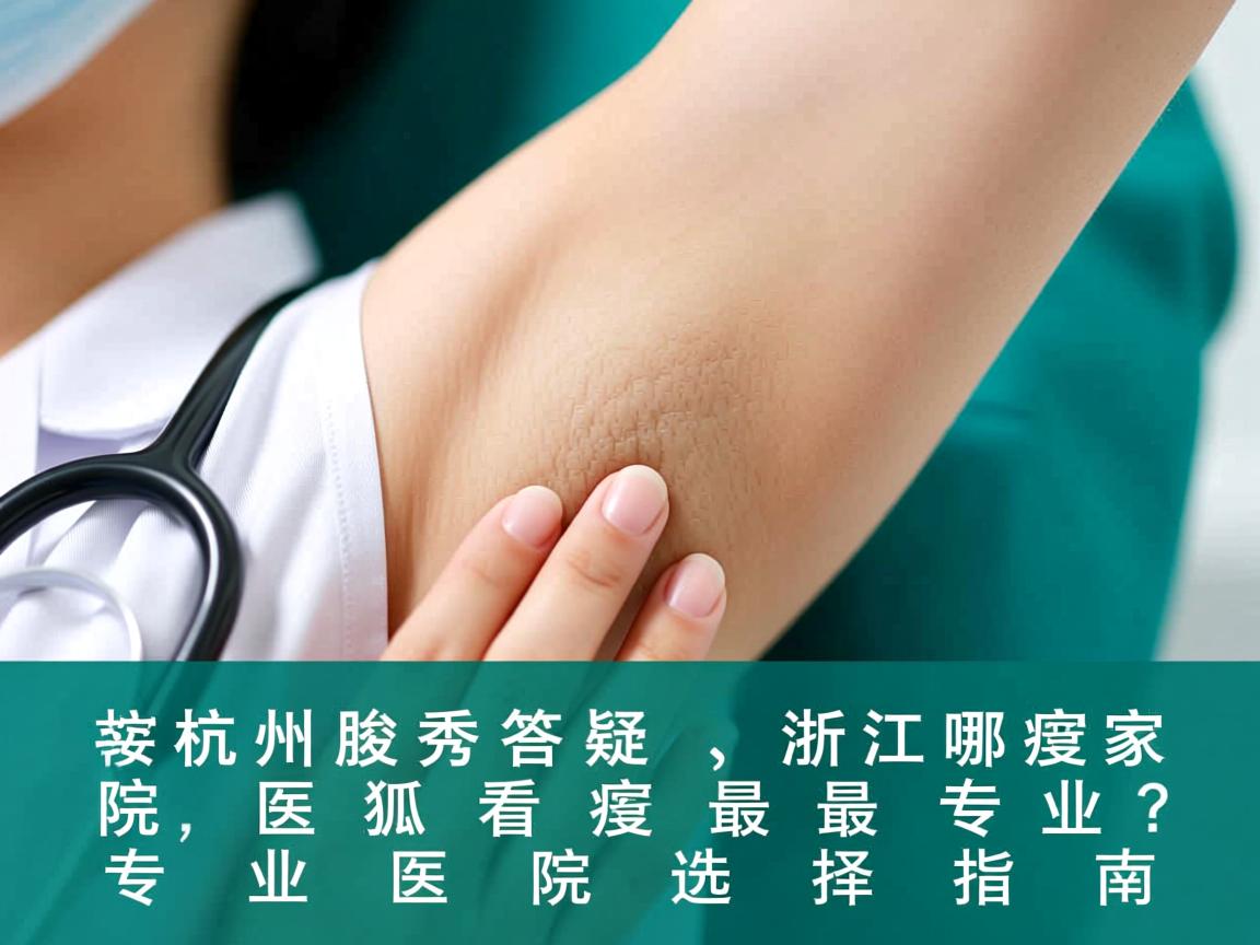 杭州腋秀答疑，浙江哪家医院看狐臭最专业？专业医院选择指南